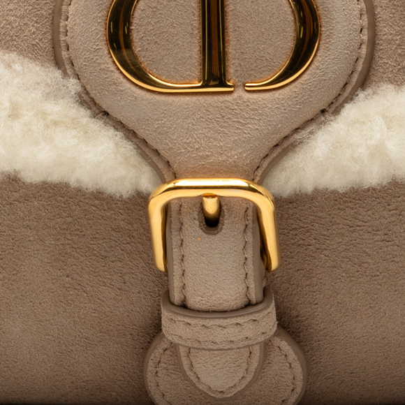 Pre-Loved Dior Small Suede Shearling Bobby Crossbody - Picture 6 of 9